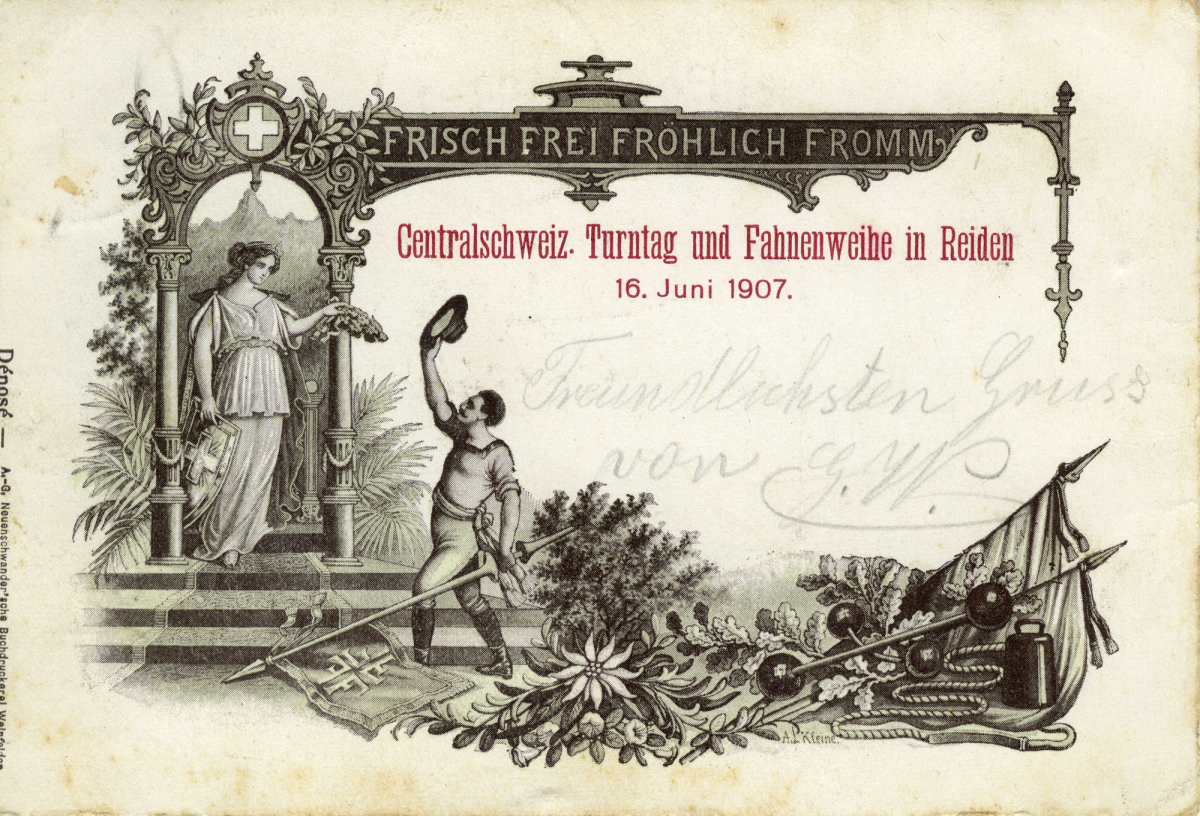 1907-06-16 Centralschweiz. Turntag und Fahnenweihe in Reiden